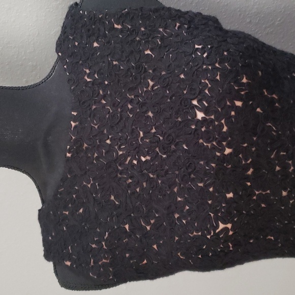 BCBGMAXAZARIA Black Contrast Wool Blend Midi Dress Size 2 - Picture 3 of 8